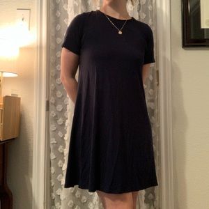 Navy Blue LOFT Shift Swing Dress